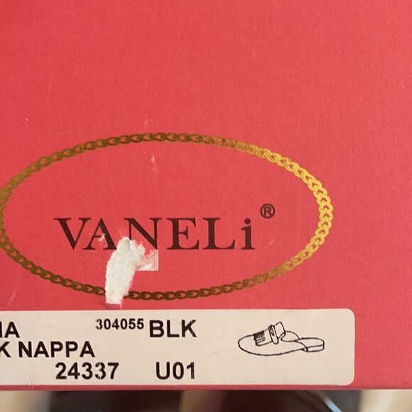 VANELI BLACK LEATHER MULES.  NEW - Picture 8 of 8